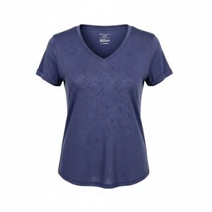 Tek Gear Navy Blue Burnout Yoga Tee T-shirt Dry-Tek Women's Size XL New NWT